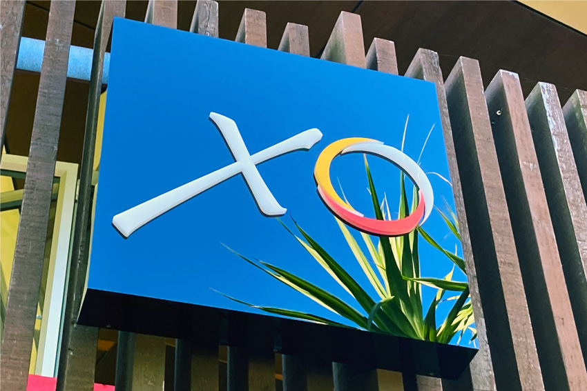 Embassy XO Restaurant Sunshine Beach. Fabricated Illuminated Lightbox.